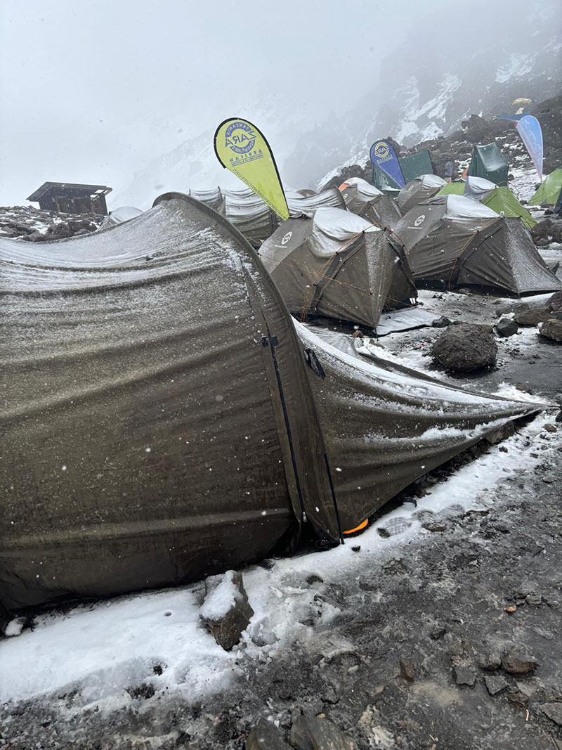 camping at Mount Kilimanjaro